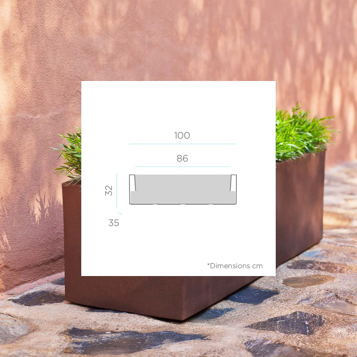 Macetero rectangular JARA 100 x 40 - Image 12